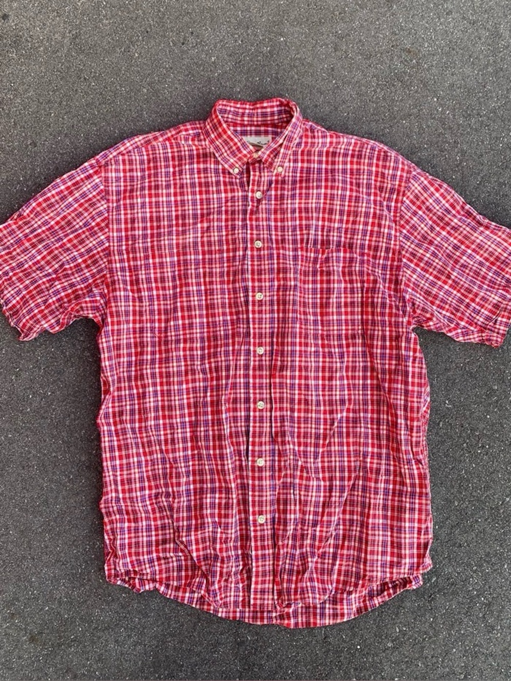 Eddie Bauer Short Sleeve Button Down Shirt - Men’s 100% Cotton (Large)
